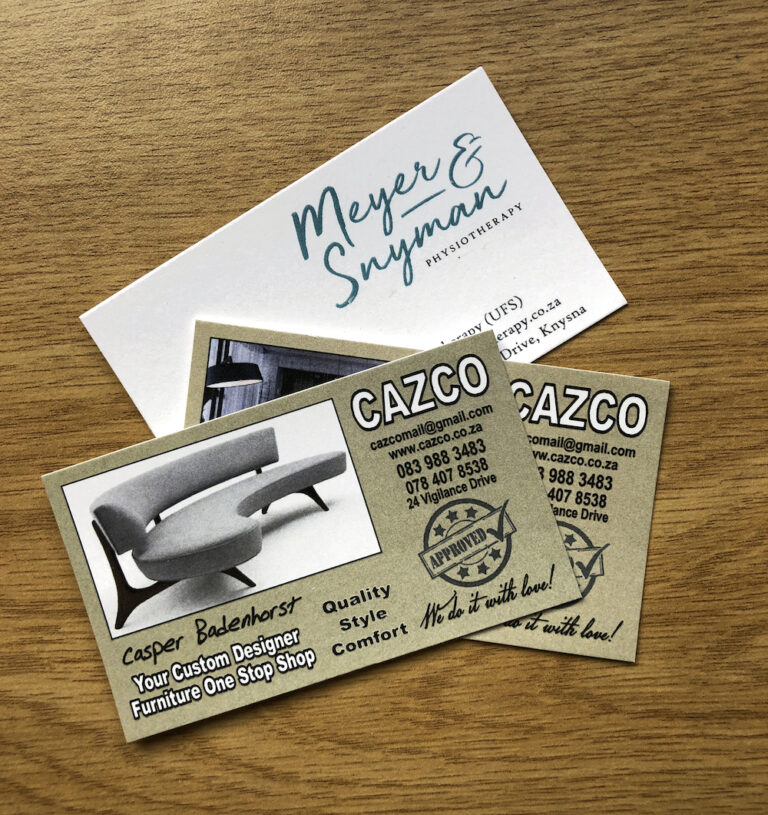 Business card printing in Knysna