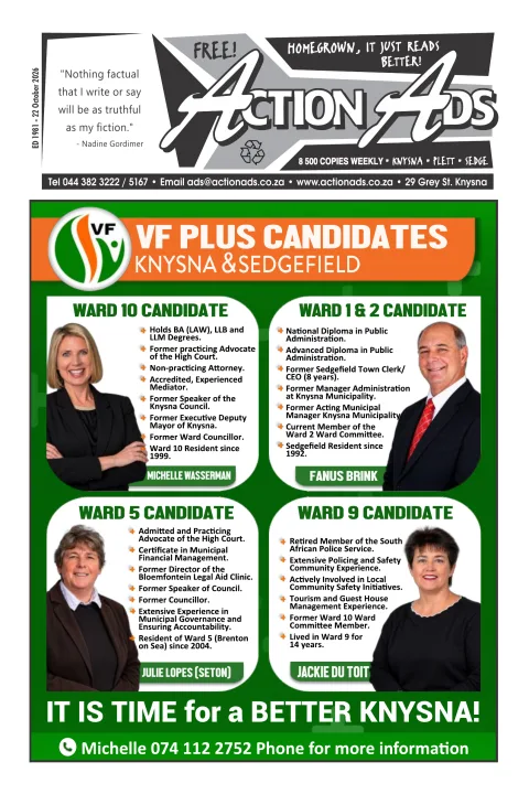 Action Ads Knysna – Issue 1981 – 22 October 2026