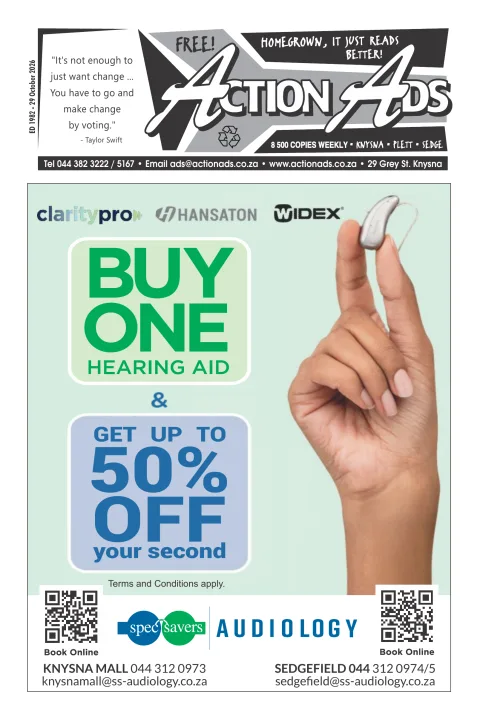 Action Ads Knysna – Issue 1982 – 29 October 2026